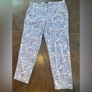 Talbots Blue Paisley-Patterned Pants